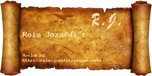 Reis Jozafát névjegykártya